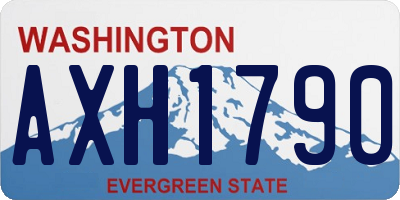 WA license plate AXH1790