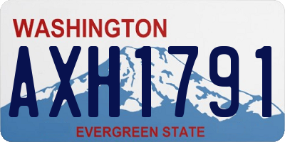 WA license plate AXH1791