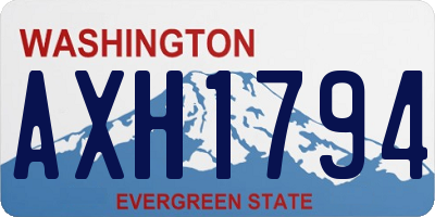 WA license plate AXH1794