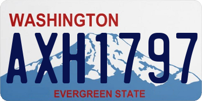 WA license plate AXH1797