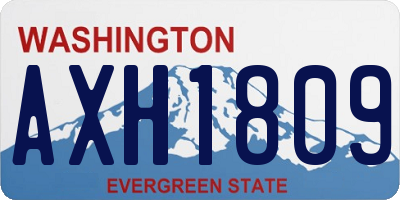 WA license plate AXH1809
