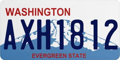 WA license plate AXH1812