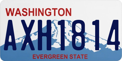 WA license plate AXH1814
