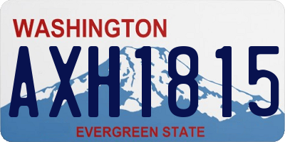 WA license plate AXH1815