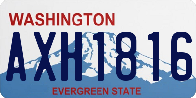 WA license plate AXH1816