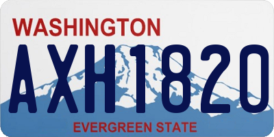 WA license plate AXH1820