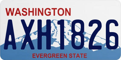 WA license plate AXH1826