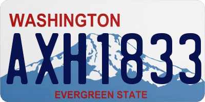 WA license plate AXH1833