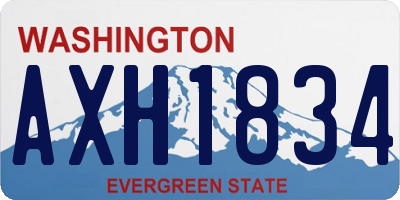WA license plate AXH1834