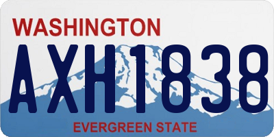 WA license plate AXH1838