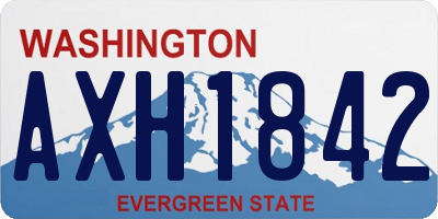 WA license plate AXH1842