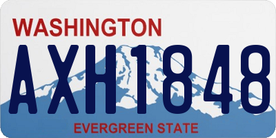 WA license plate AXH1848