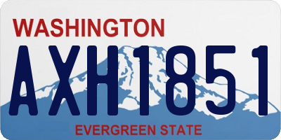 WA license plate AXH1851
