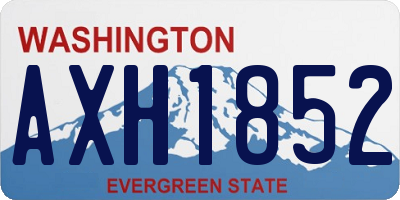 WA license plate AXH1852