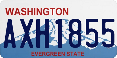 WA license plate AXH1855