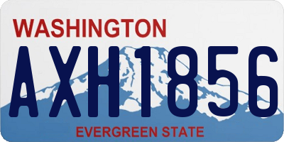 WA license plate AXH1856