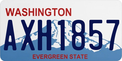 WA license plate AXH1857