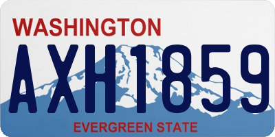 WA license plate AXH1859