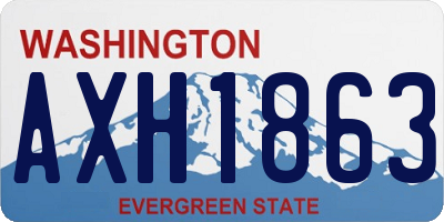 WA license plate AXH1863
