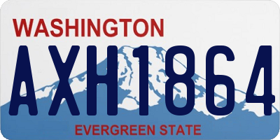 WA license plate AXH1864