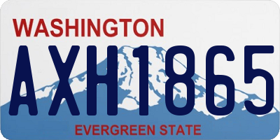 WA license plate AXH1865