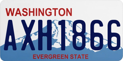 WA license plate AXH1866