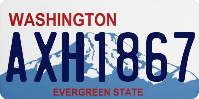 WA license plate AXH1867