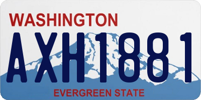 WA license plate AXH1881