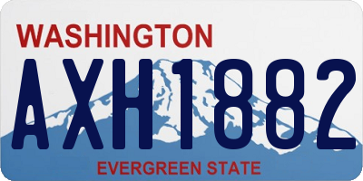 WA license plate AXH1882