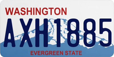WA license plate AXH1885