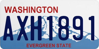 WA license plate AXH1891