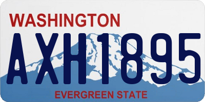 WA license plate AXH1895