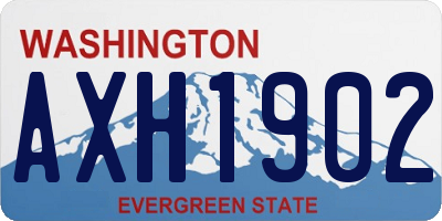 WA license plate AXH1902