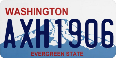 WA license plate AXH1906