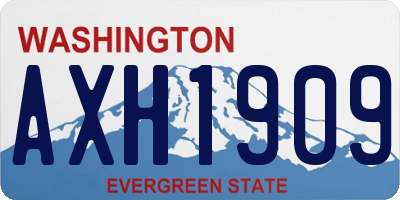 WA license plate AXH1909