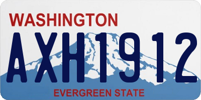 WA license plate AXH1912