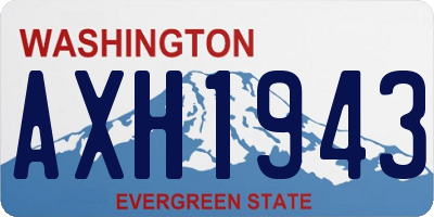 WA license plate AXH1943