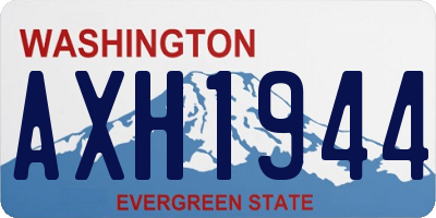 WA license plate AXH1944