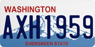 WA license plate AXH1959