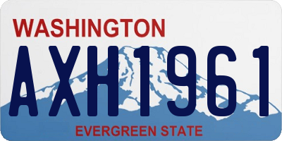WA license plate AXH1961