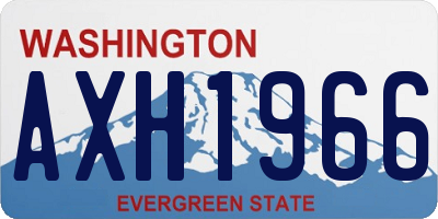 WA license plate AXH1966