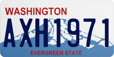 WA license plate AXH1971
