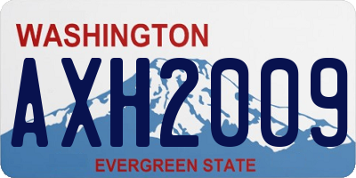 WA license plate AXH2009