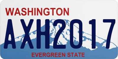 WA license plate AXH2017