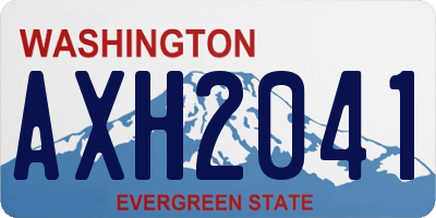 WA license plate AXH2041