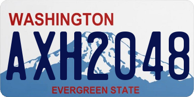WA license plate AXH2048
