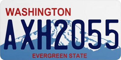 WA license plate AXH2055