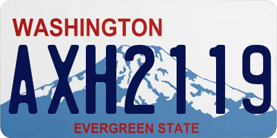 WA license plate AXH2119