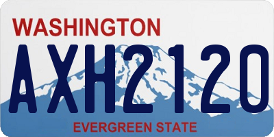 WA license plate AXH2120