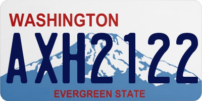 WA license plate AXH2122